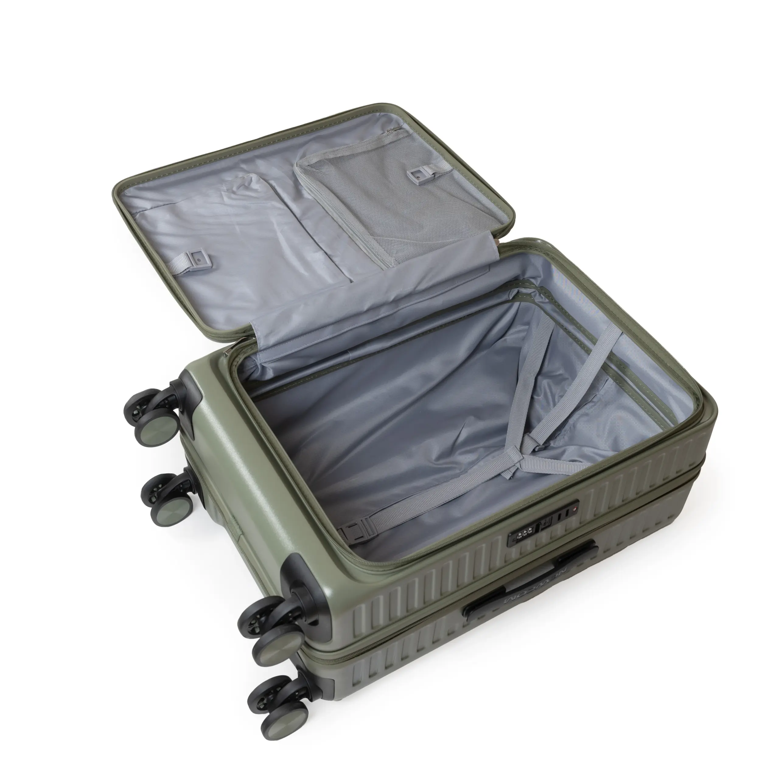 Βαλίτσες σετ Newcom (ABS+PC) μεσαία μεγάλη N1605 green