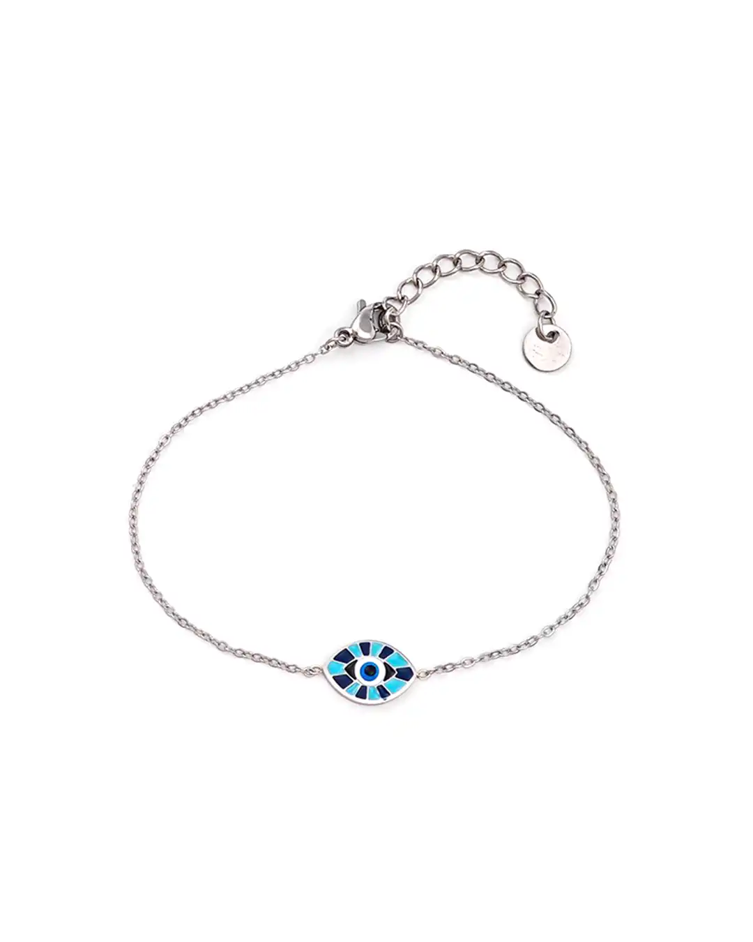 Βραχιόλι με διακοσμητικό ματάκι JN-B112 – Ασημί Βραχιόλι με διακοσμητικό ματάκι JN-B112 – Ασημί