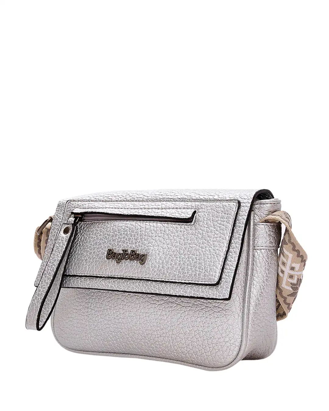 Τσάντα χιαστή W-6225 – Ασημί