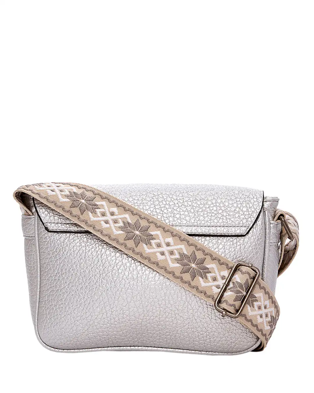 Τσάντα χιαστή W-6225 - Ασημί