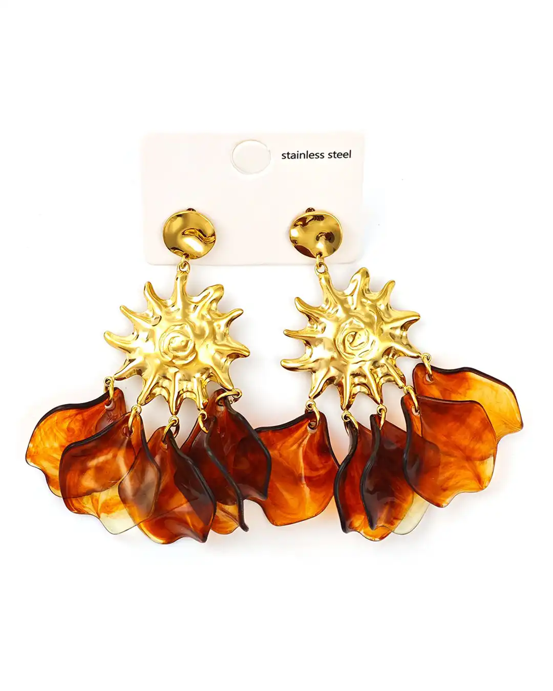 Καρφωτό σκουλαρίκι OO-S481 – Καφέ Καρφωτό σκουλαρίκι OO-S481 – Καφέ