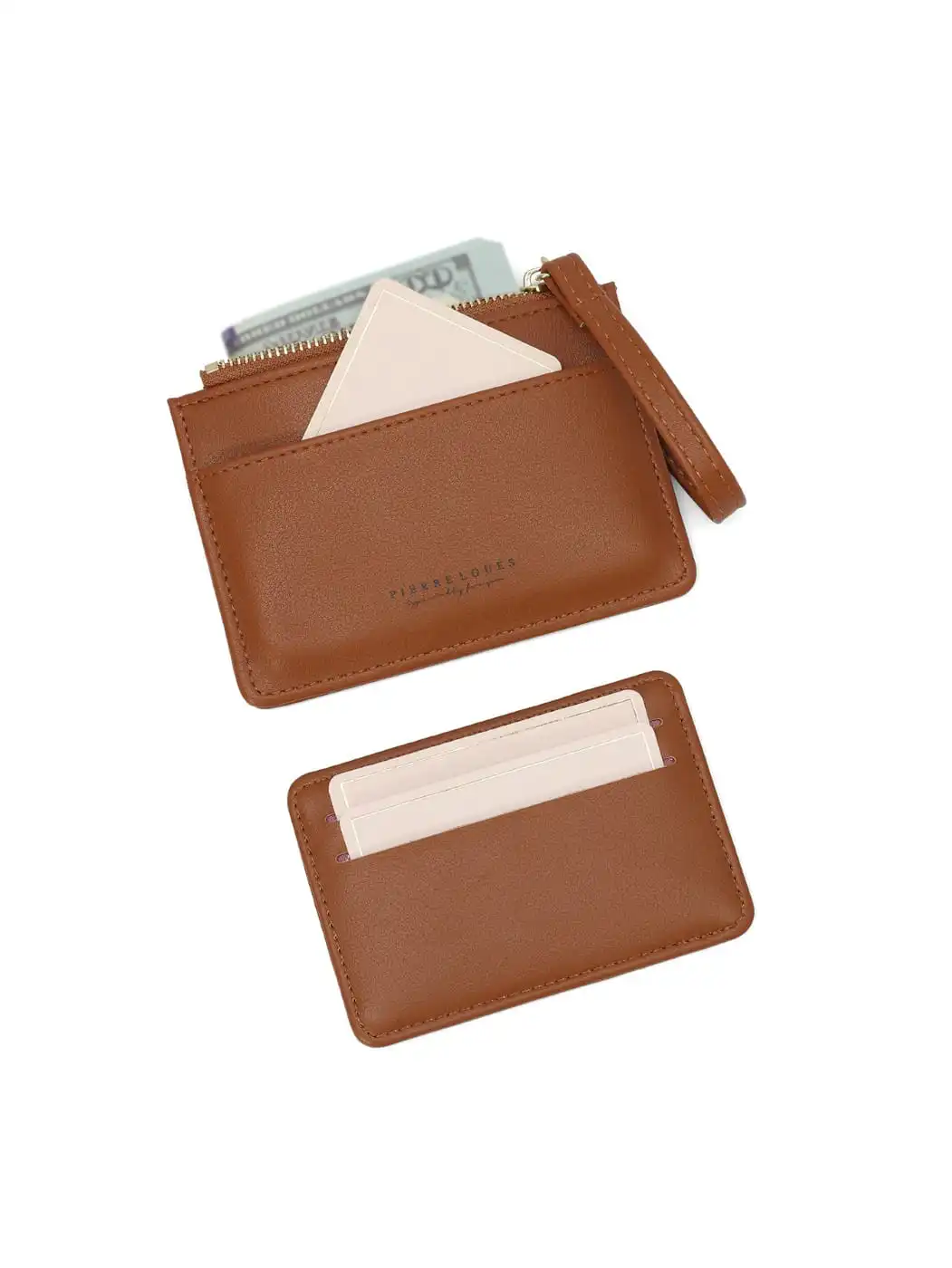 Γυναικεία καρτοθήκη Pierre Loues 19-45B καφέ