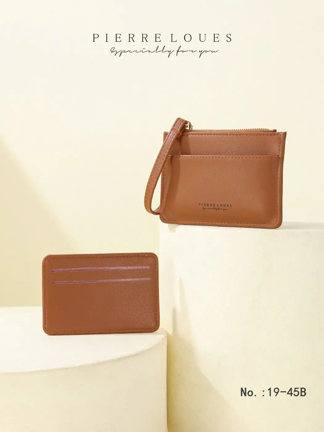 Γυναικεία καρτοθήκη Pierre Loues 19-45B καφέ Γυναικεία καρτοθήκη Pierre Loues 19-45B καφέ