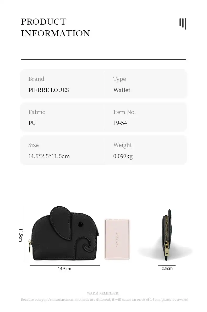 Γυναικείο πορτοφόλι Pierre Loues 19-54 μαύρο