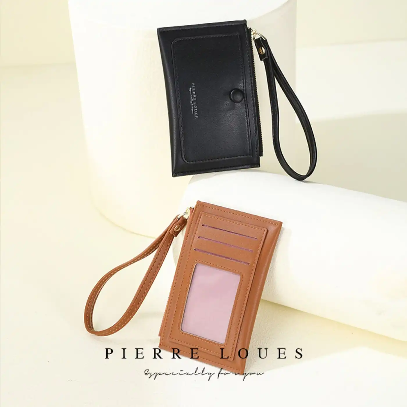 Γυναικεία καρτοθήκη Pierre Loues 19-55 καφέ Γυναικεία καρτοθήκη Pierre Loues 19-55 καφέ