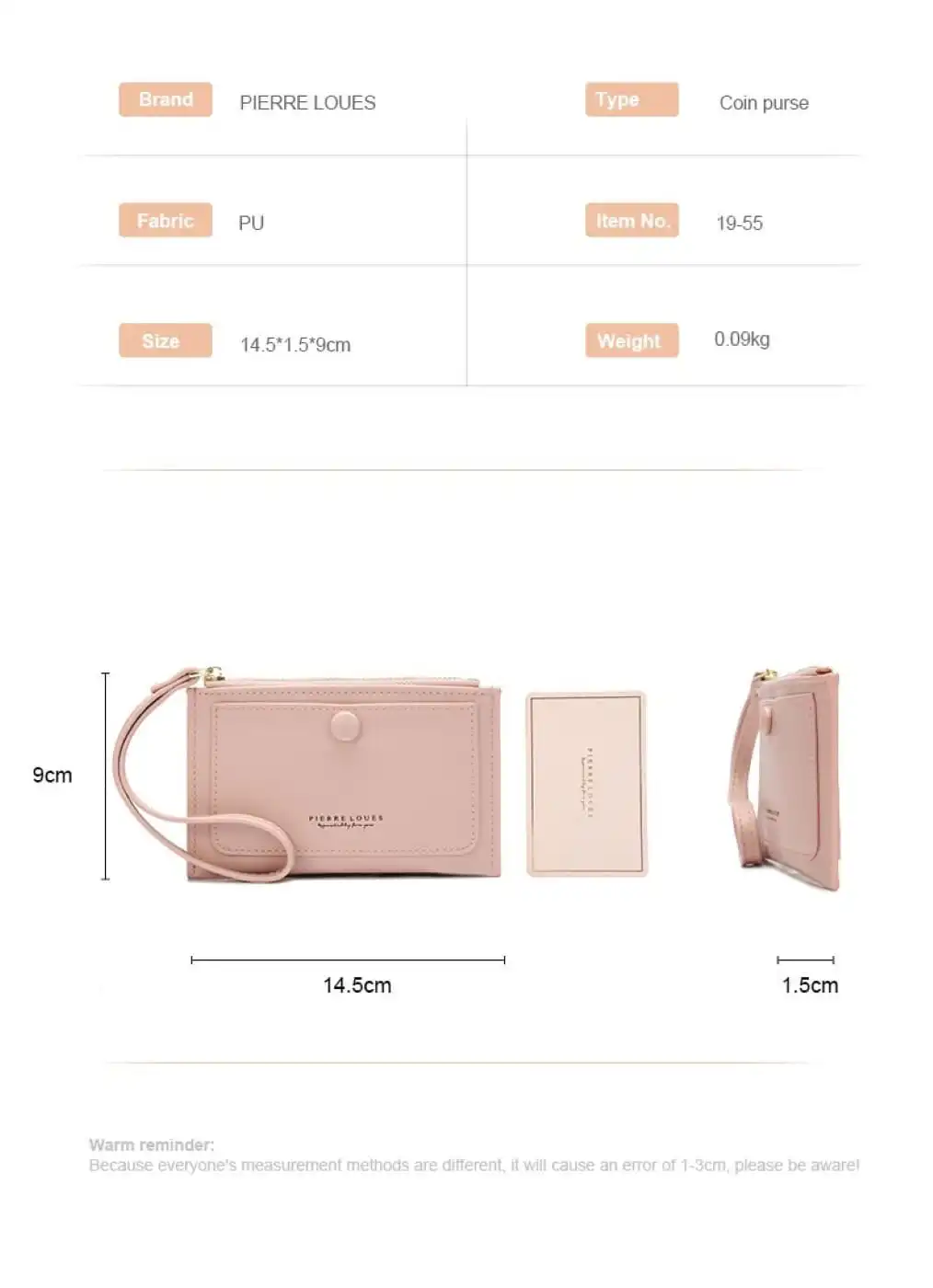 Γυναικεία καρτοθήκη Pierre Loues 19-55 κόκκινο