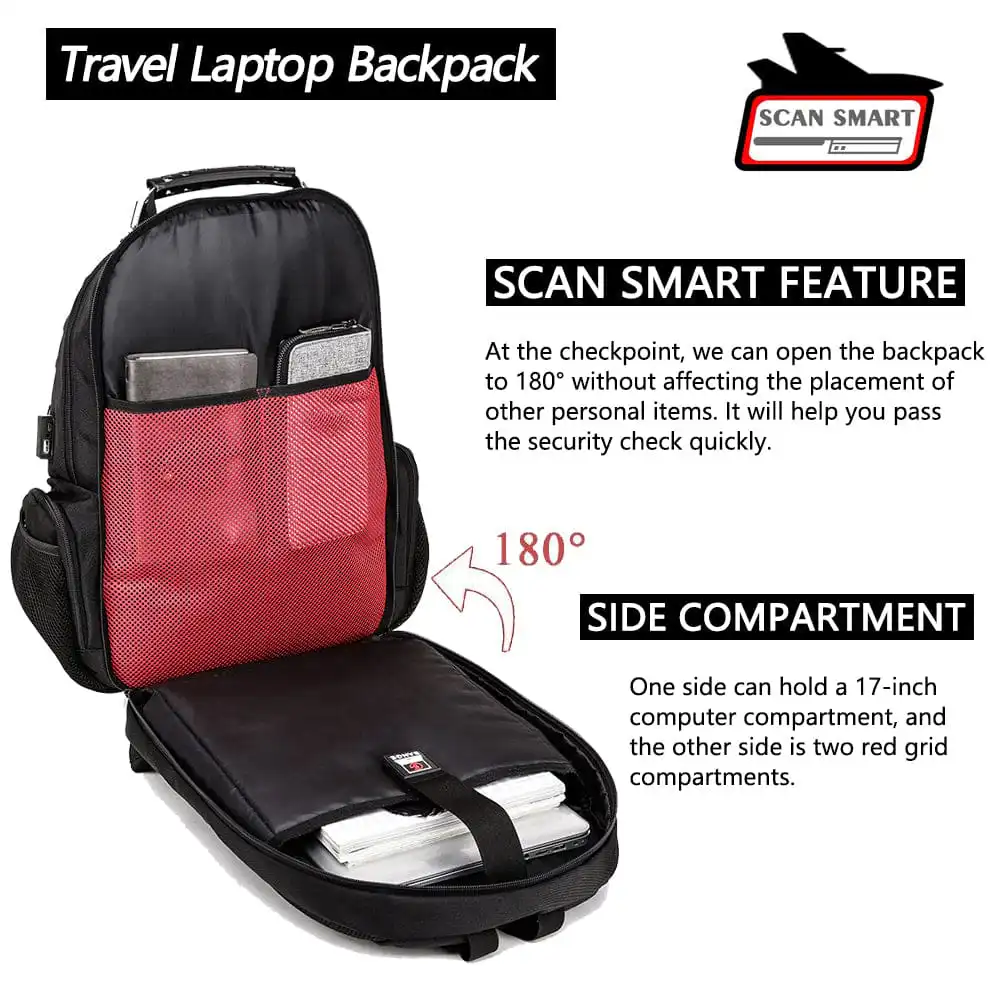 Μεγάλο Backpack 17,3'' Heavy Duty Travel Bange 1901 μαύρο