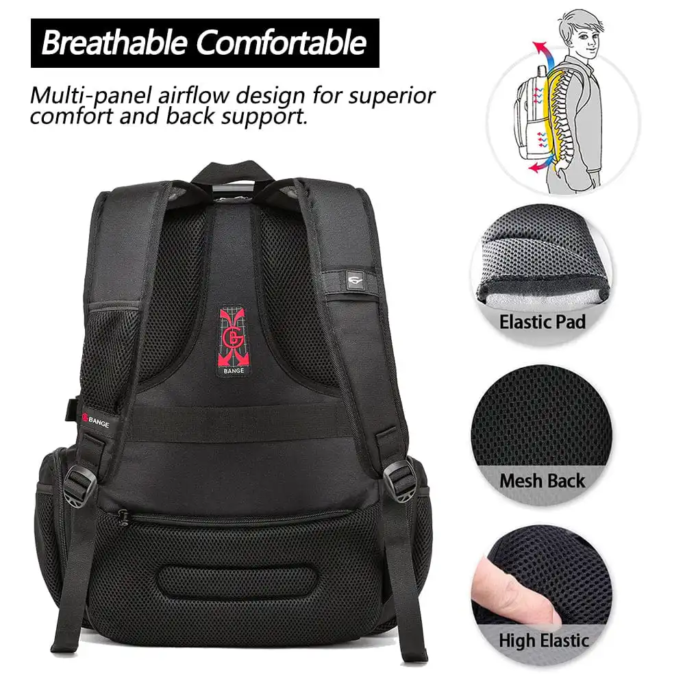 Μεγάλο Backpack 17,3'' Heavy Duty Travel Bange 1901 μαύρο