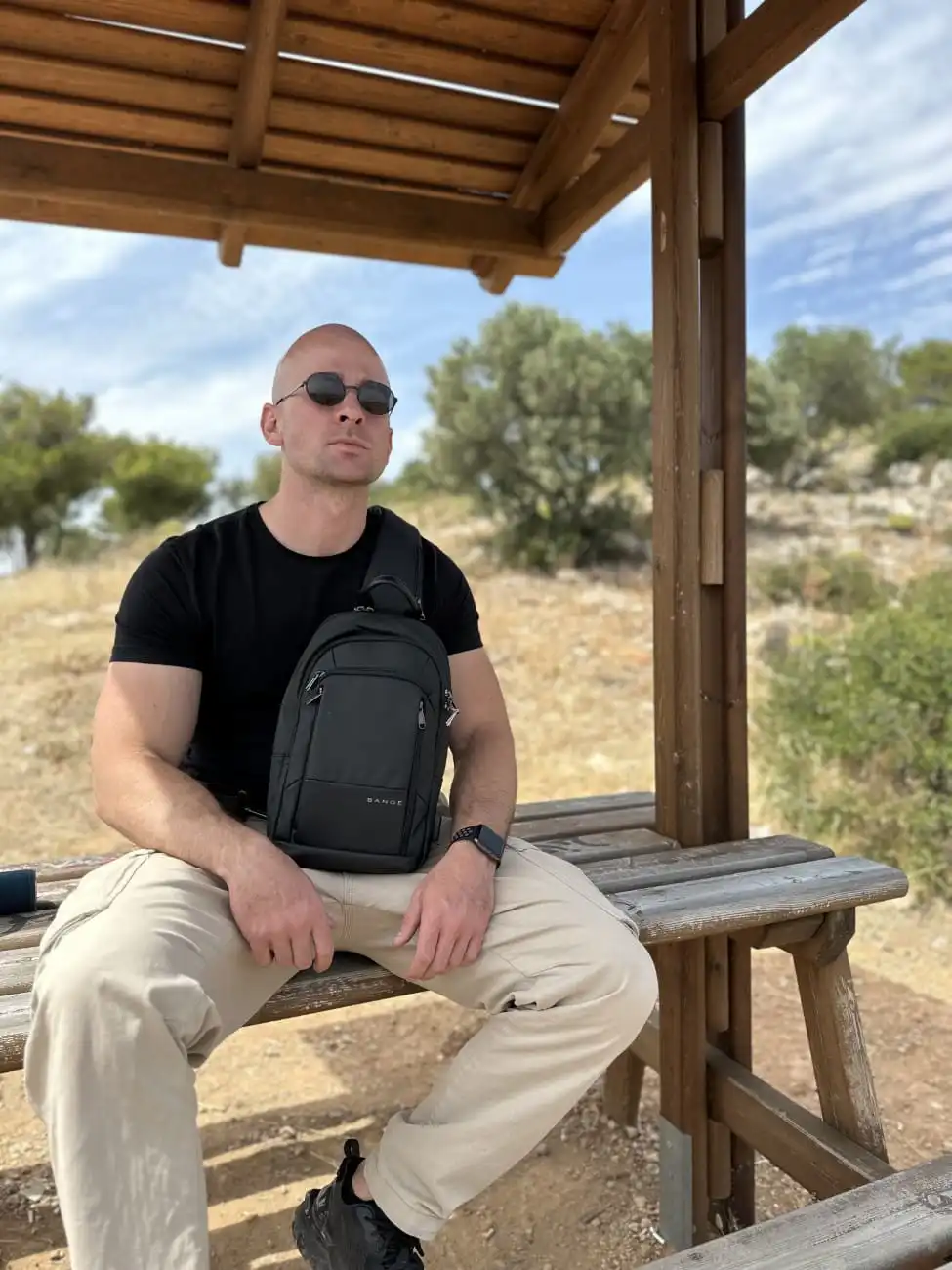 Τσαντάκι ώμου χιαστί crossbody Bange 1911 μαύρο Τσαντάκι ώμου χιαστί crossbody Bange 1911 μαύρο