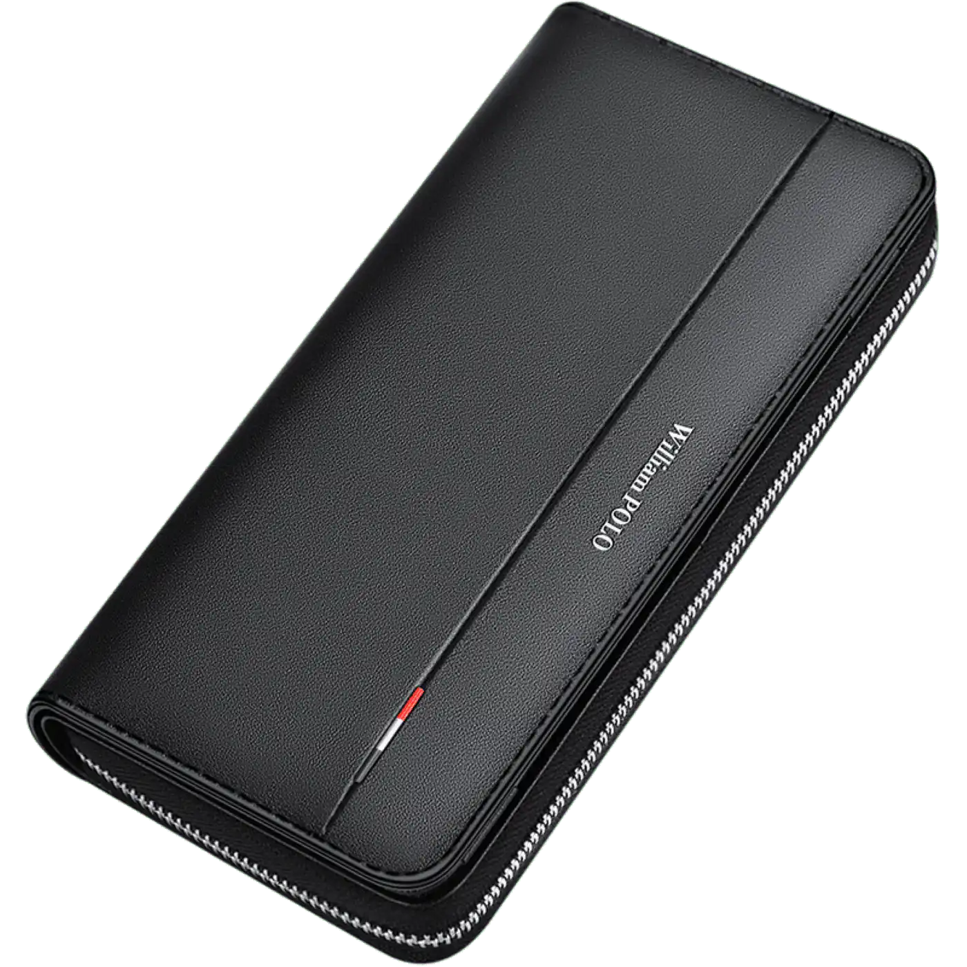 Δερμάτινο Ανδρικό πορτοφόλι William Polo 191411 black plain Δερμάτινο Ανδρικό πορτοφόλι William Polo 191411 black plain