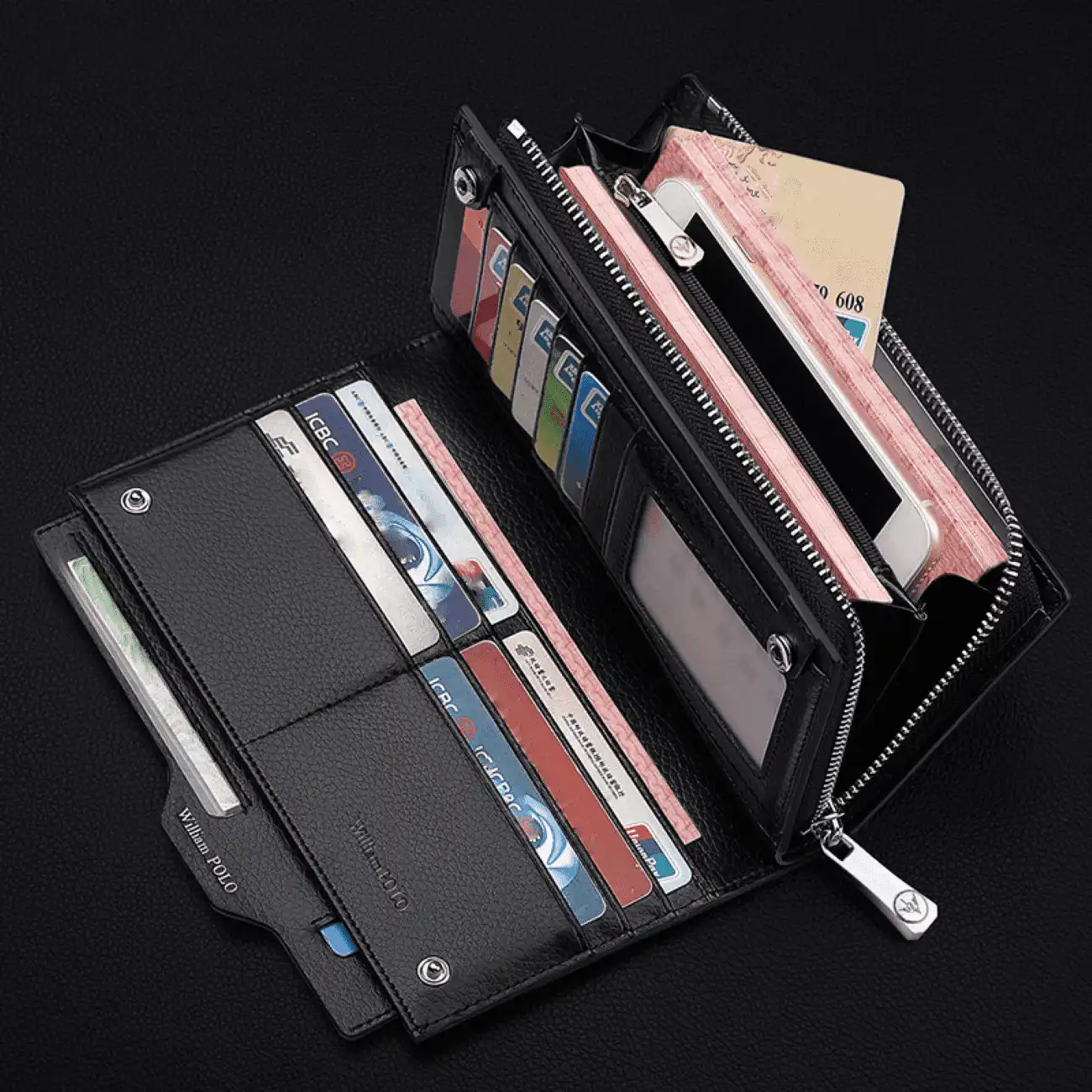 Δερμάτινο Ανδρικό πορτοφόλι William Polo 191469 black Δερμάτινο Ανδρικό πορτοφόλι William Polo 191469 black