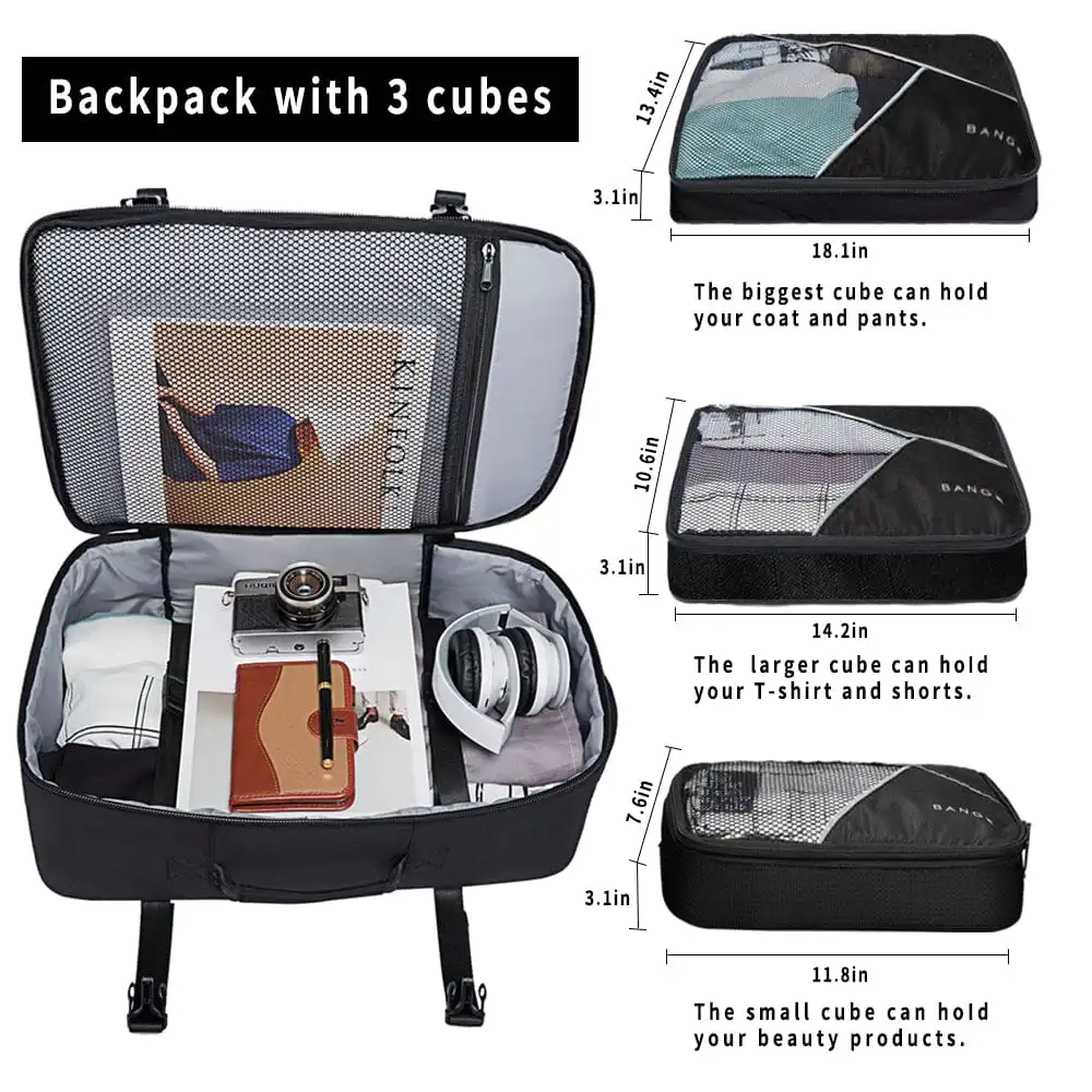 Σακίδιο πλάτης Bange Travel Overnight Cabin Size, 40 L 17,3'' 1916 μαύρο