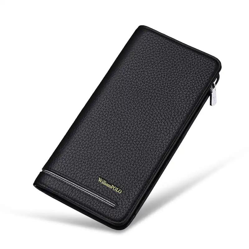 Δερμάτινο Ανδρικό πορτοφόλι William Polo 195191 black Δερμάτινο Ανδρικό πορτοφόλι William Polo 195191 black