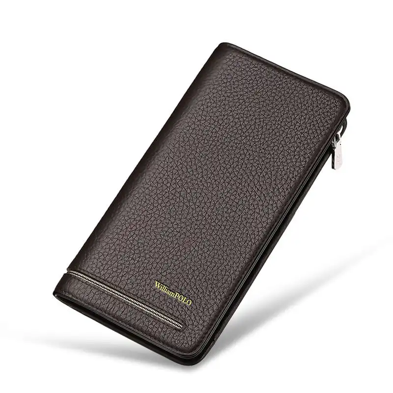 Δερμάτινο Ανδρικό πορτοφόλι William Polo 195191 brown Δερμάτινο Ανδρικό πορτοφόλι William Polo 195191 brown