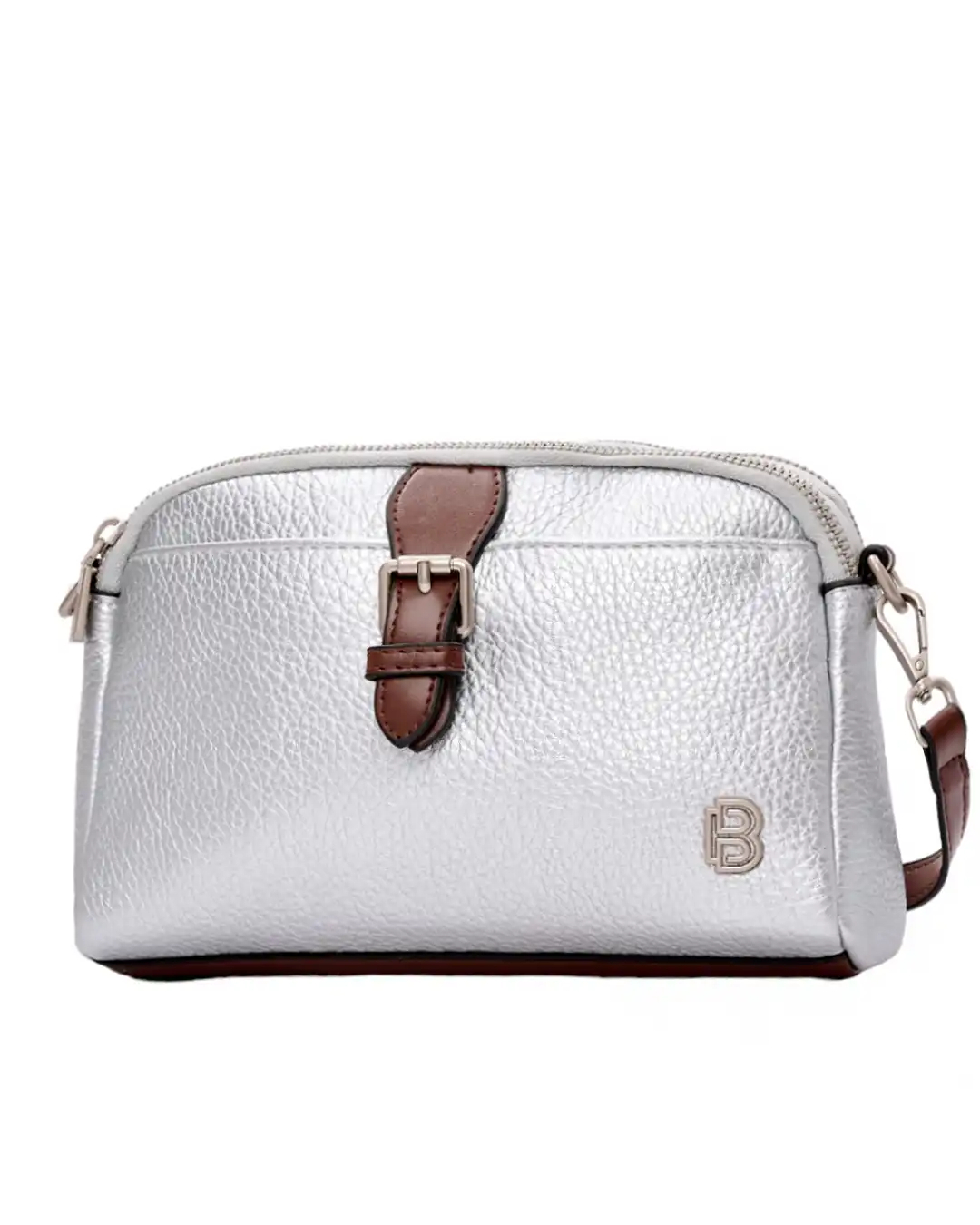 Τσάντα χιαστί HM-9901 – Ασημί