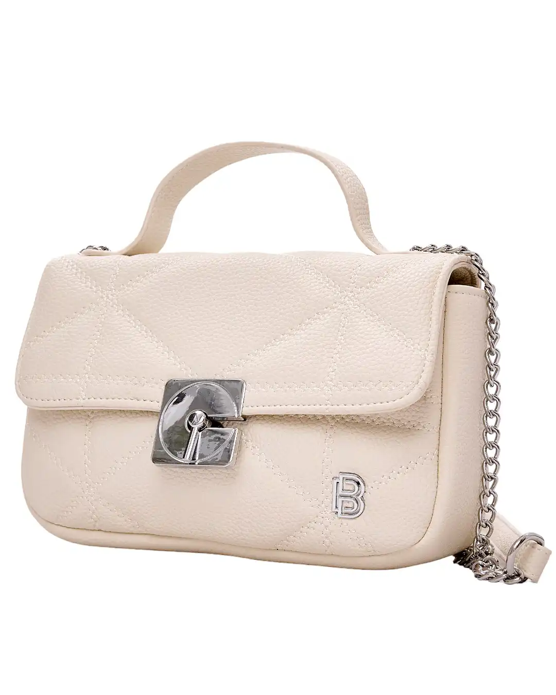 Τσάντα χιαστί με αλυσίδα-SW8951 – Μπέζ
