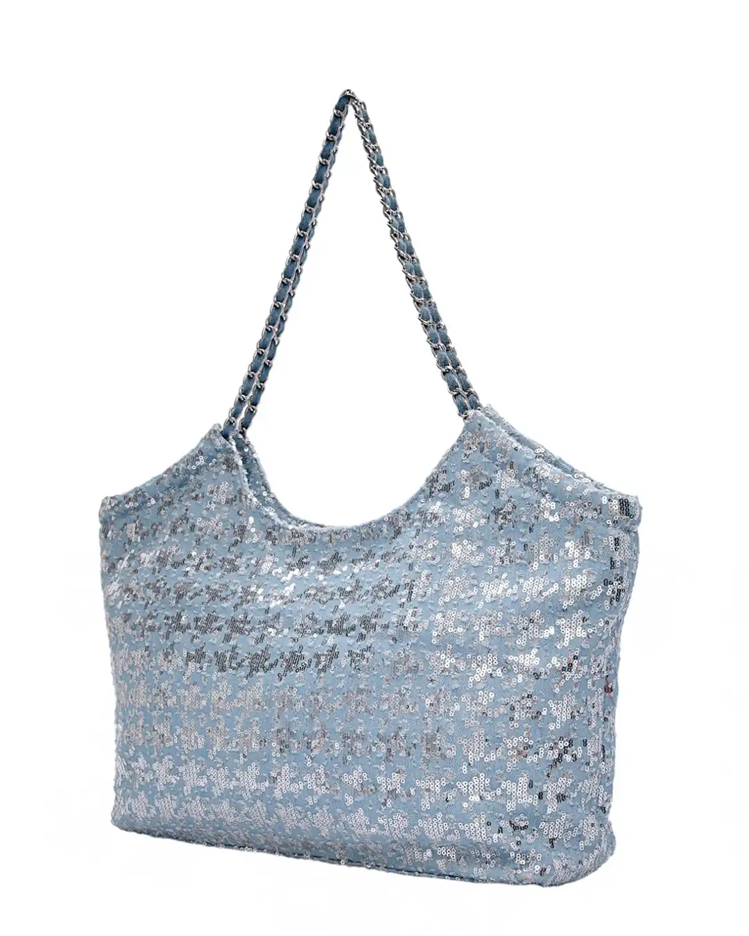 Τσάντα ώμου με παγιετες BS23206 – Γαλάζιο