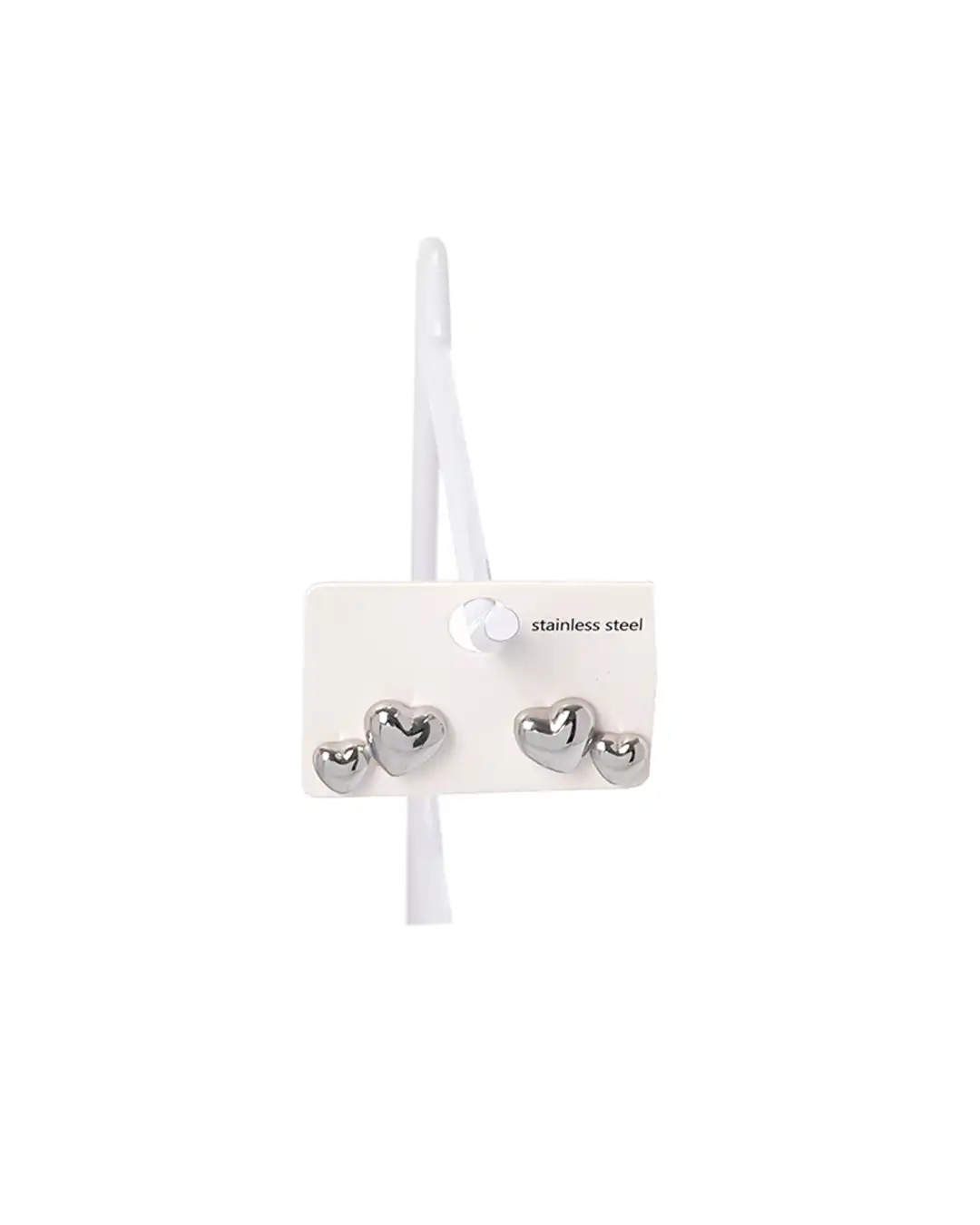 Καρφωτό σκουλαρίκι καρδιές TG-S056 – Ασημί Καρφωτό σκουλαρίκι καρδιές TG-S056 – Ασημί