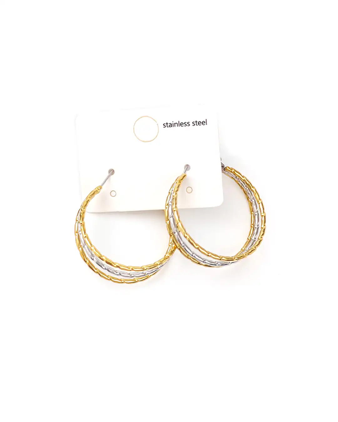 Σκουλαρίκια Κρίκοι με Τριπλό Στριφτό Σχέδιο JN-S139-35M – Ανθρακί Σκουλαρίκια Κρίκοι με Τριπλό Στριφτό Σχέδιο JN-S139-35M – Ανθρακί