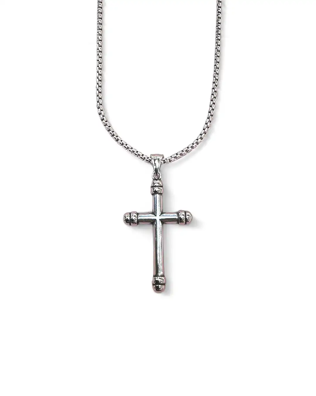 Αλυσίδα λαιμού με σταυρό ALE-K010 – Ασημί