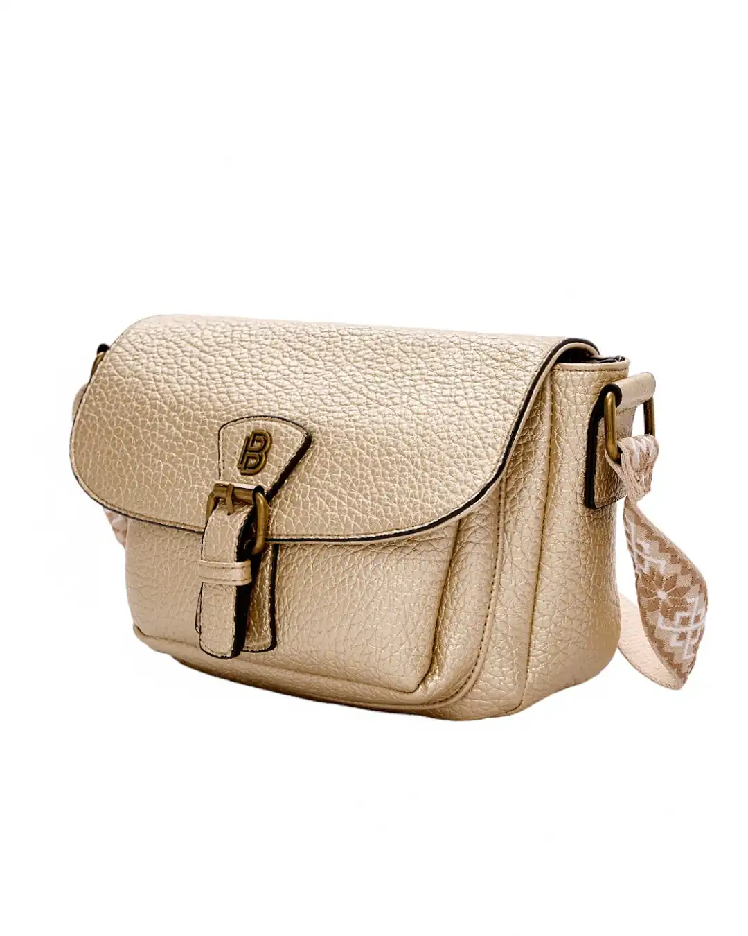 Τσάντα χιαστή P-6118 – Χρυσό