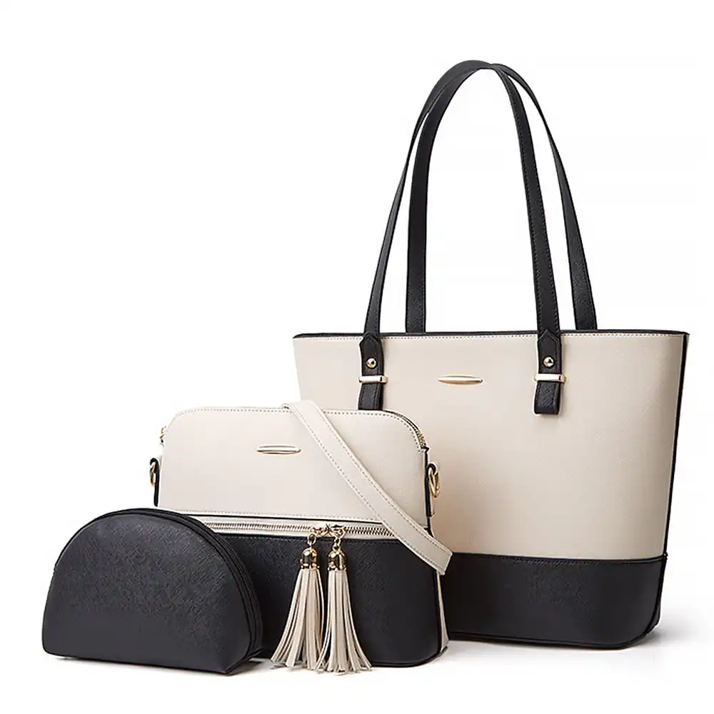 Γυναικείο σετ τσάντας χιαστί/ώμου/νεσεσέρ Cardinal 2003 white/black