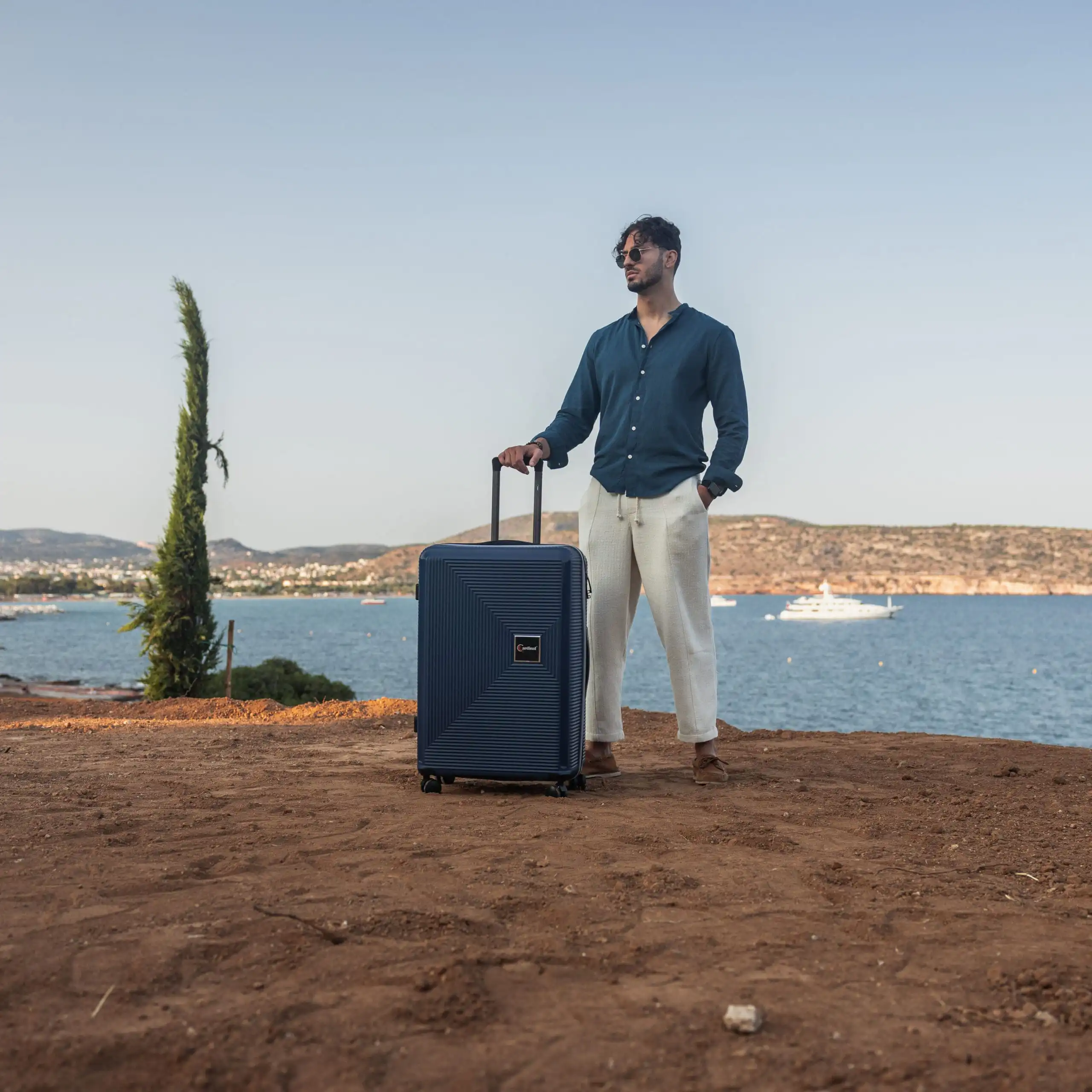 Βαλίτσα trolley Επεκτάσιμη Anniversary Cardinal (PP) μεγάλη 2015/70cm Σκούρο μπλέ