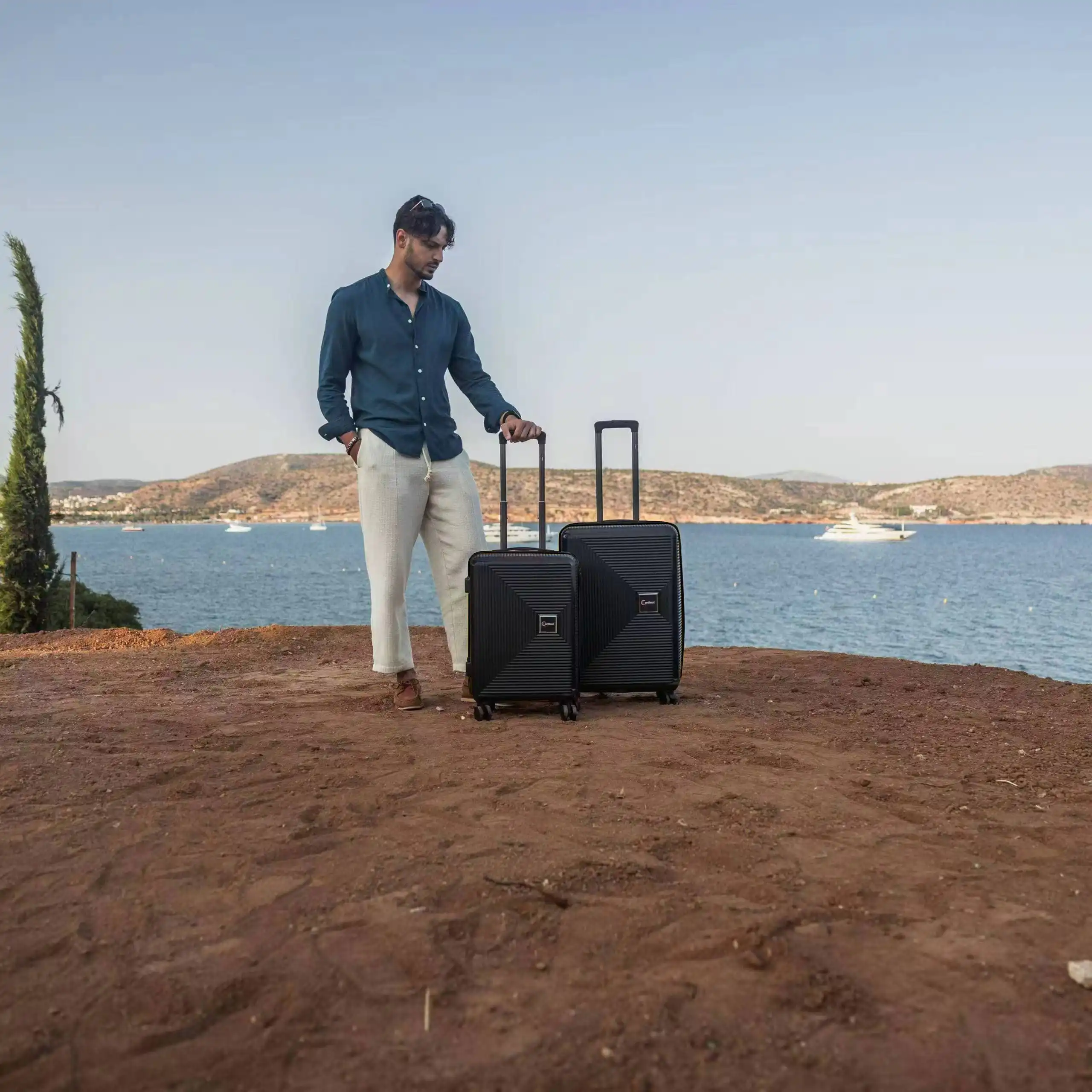 Βαλίτσες σετ Anniversary Cardinal (PP) μικρή μεσαία 2015 50/60 solid black