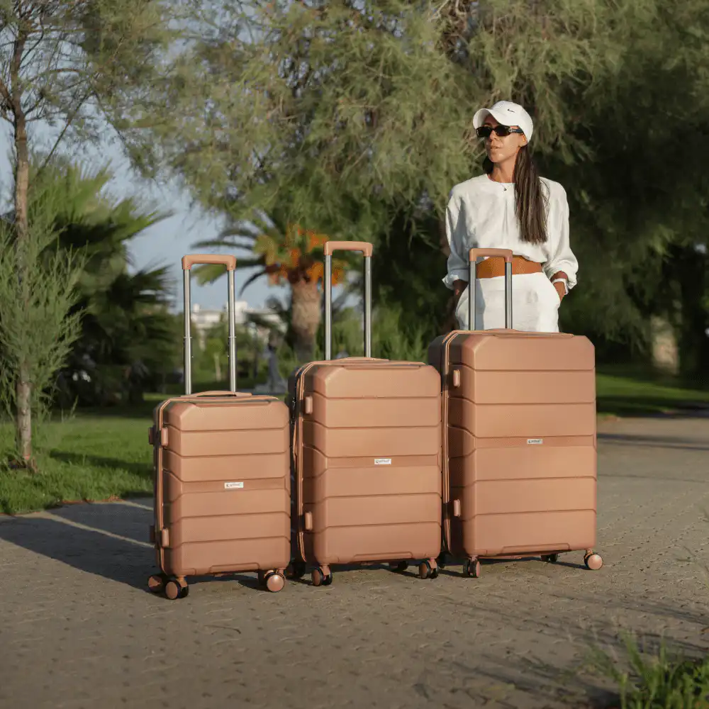 Βαλίτσες Ταξιδιού Επεκτάσιμη Elusive (σέτ 3 τεμαχίων) Cardinal (PP) 2016 ροζ χρυσό