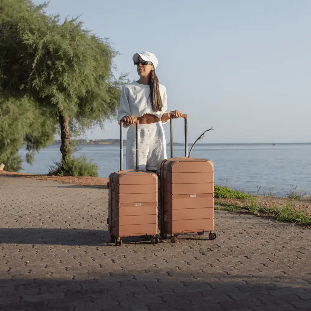 Βαλίτσες Σετ Ταξιδιού Επεκτάσιμες Elusive Cardinal (PP) μικρή μεσαία 2016 50/60 ροζ χρυσό