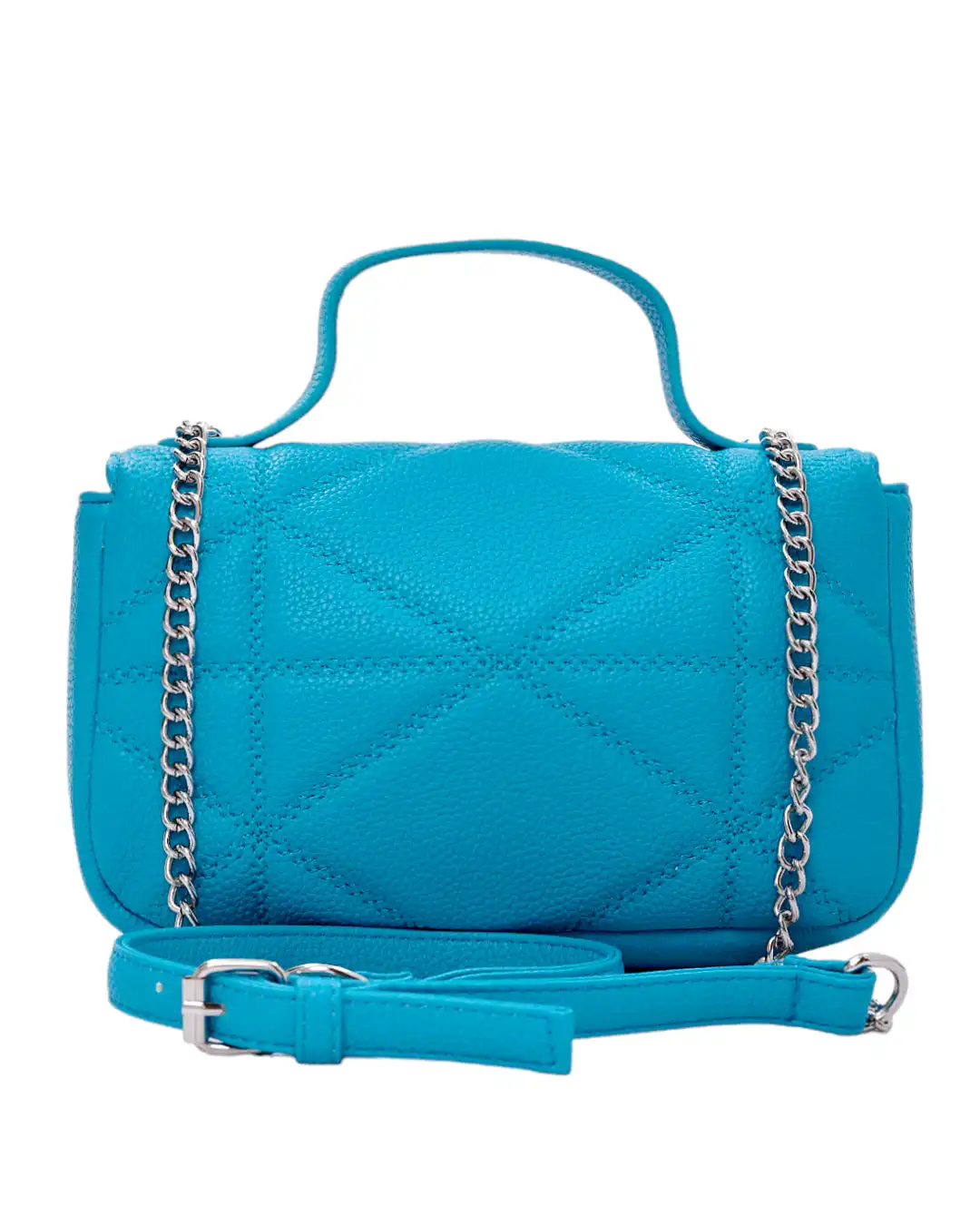 Τσάντα χιαστί με αλυσίδα-SW8951 - Μπλέ