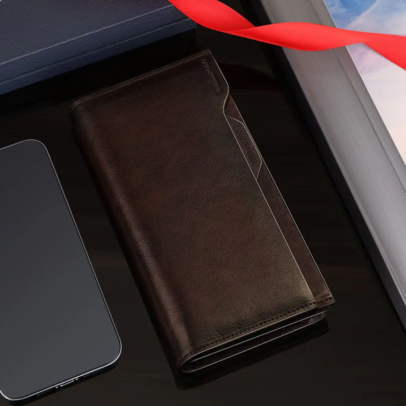 Δερμάτινο Ανδρικό πορτοφόλι William Polo 211566 dark brown Δερμάτινο Ανδρικό πορτοφόλι William Polo 211566 dark brown