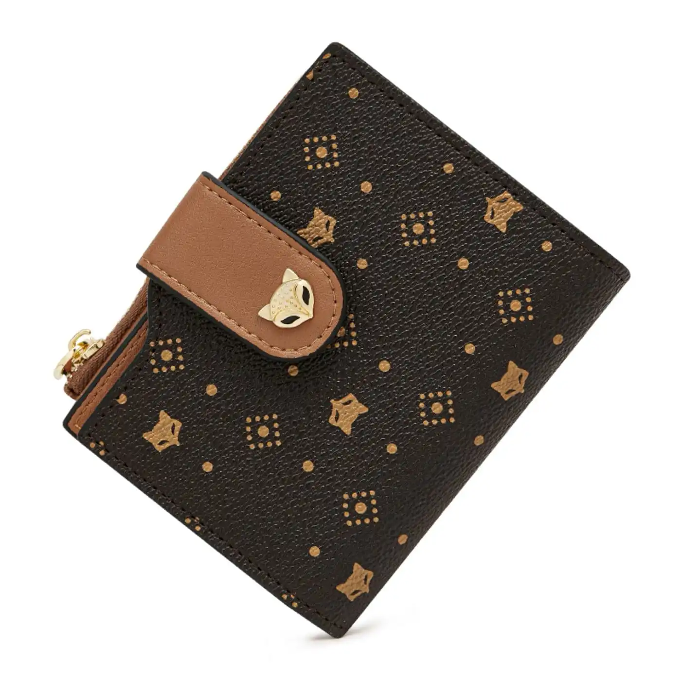 Γυναικείο PVC πορτοφόλι Foxer 2161006F καφέ σκούρο Γυναικείο PVC πορτοφόλι Foxer 2161006F καφέ σκούρο