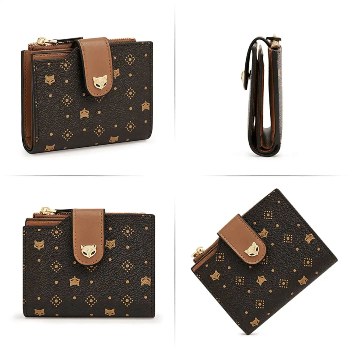 Γυναικείο PVC πορτοφόλι Foxer 2161006F καφέ σκούρο