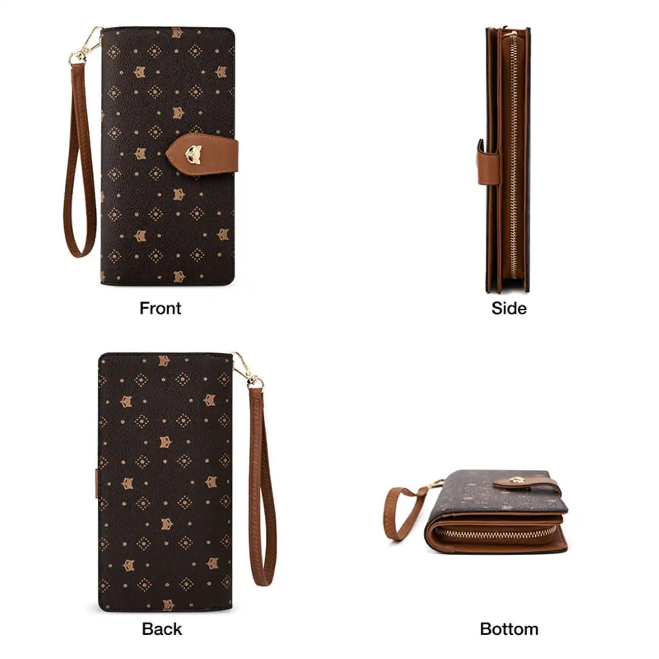 Γυναικείο PVC πορτοφόλι Foxer 2161013F καφέ