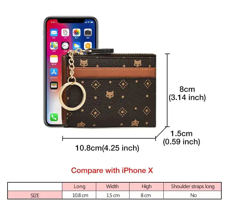 Γυναικείο πορτοφόλι/καρτοθήκη PVC Foxer 2161015F καφέ