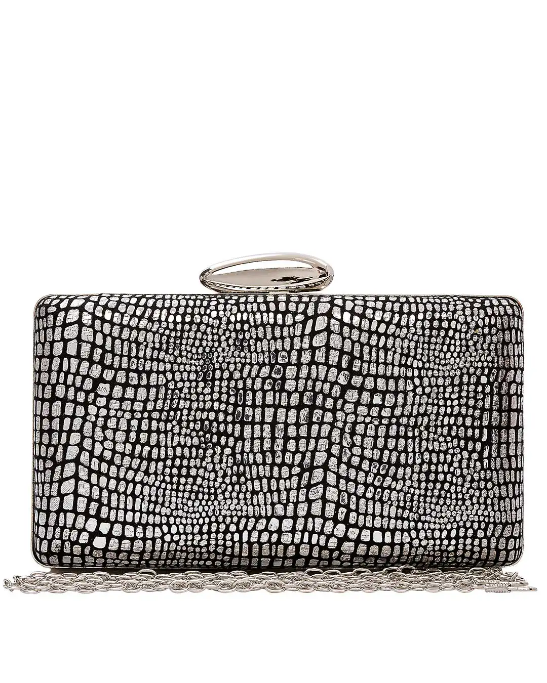 Τσάντα φάκελος clutch  JH-21989 - Ασημί