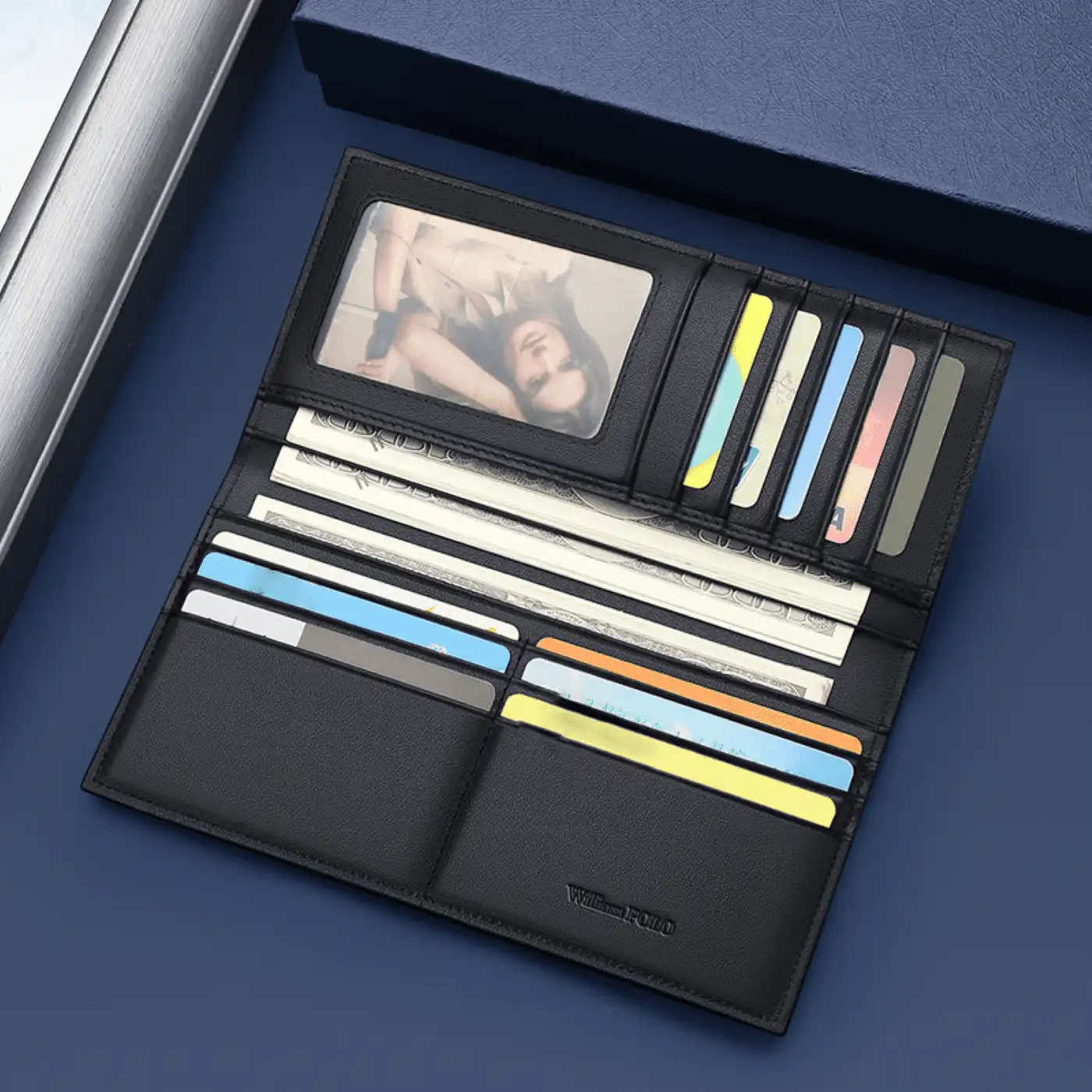 Ανδρικό πορτοφόλι PVC William Polo 221585 black Ανδρικό πορτοφόλι PVC William Polo 221585 black