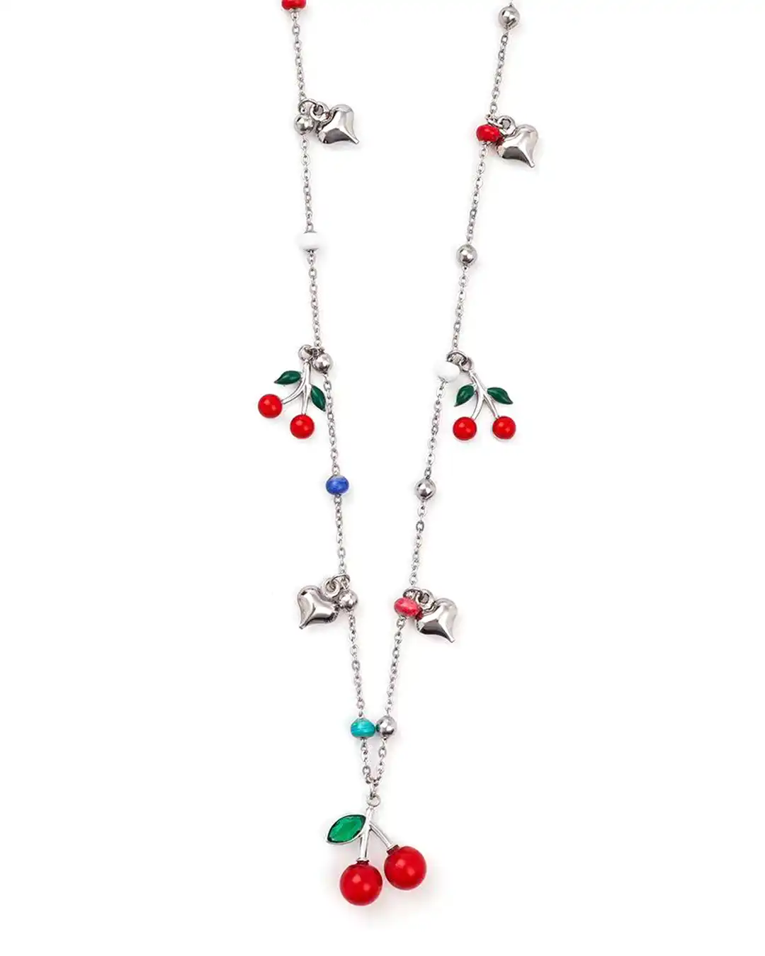 Κρεμαστό λαιμού με διακοσμητικά AA-K283 – Ασημί Κρεμαστό λαιμού με διακοσμητικά AA-K283 – Ασημί