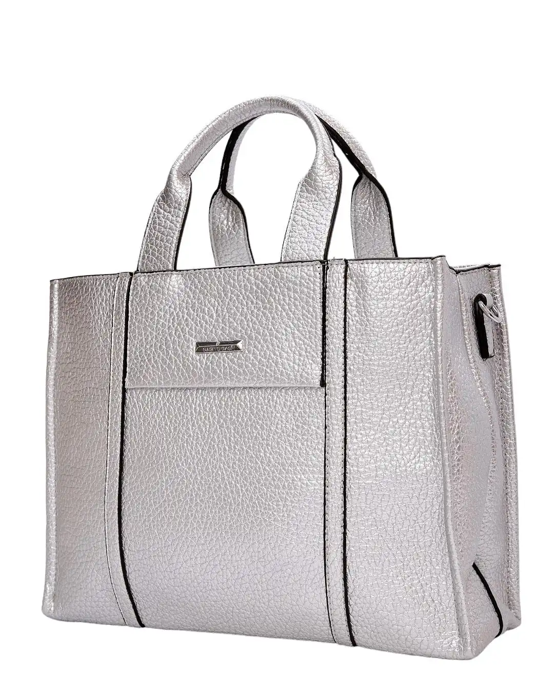 Τσάντα χειρός P-6115 – Ασημί