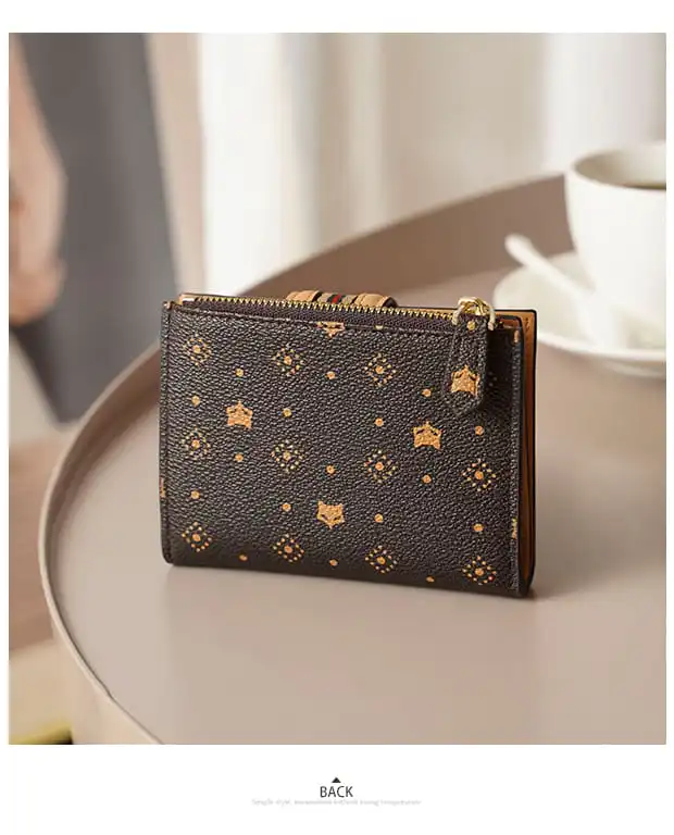 Γυναικείο δερμάτινο PVC πορτοφόλι Foxer 230029F καφέ