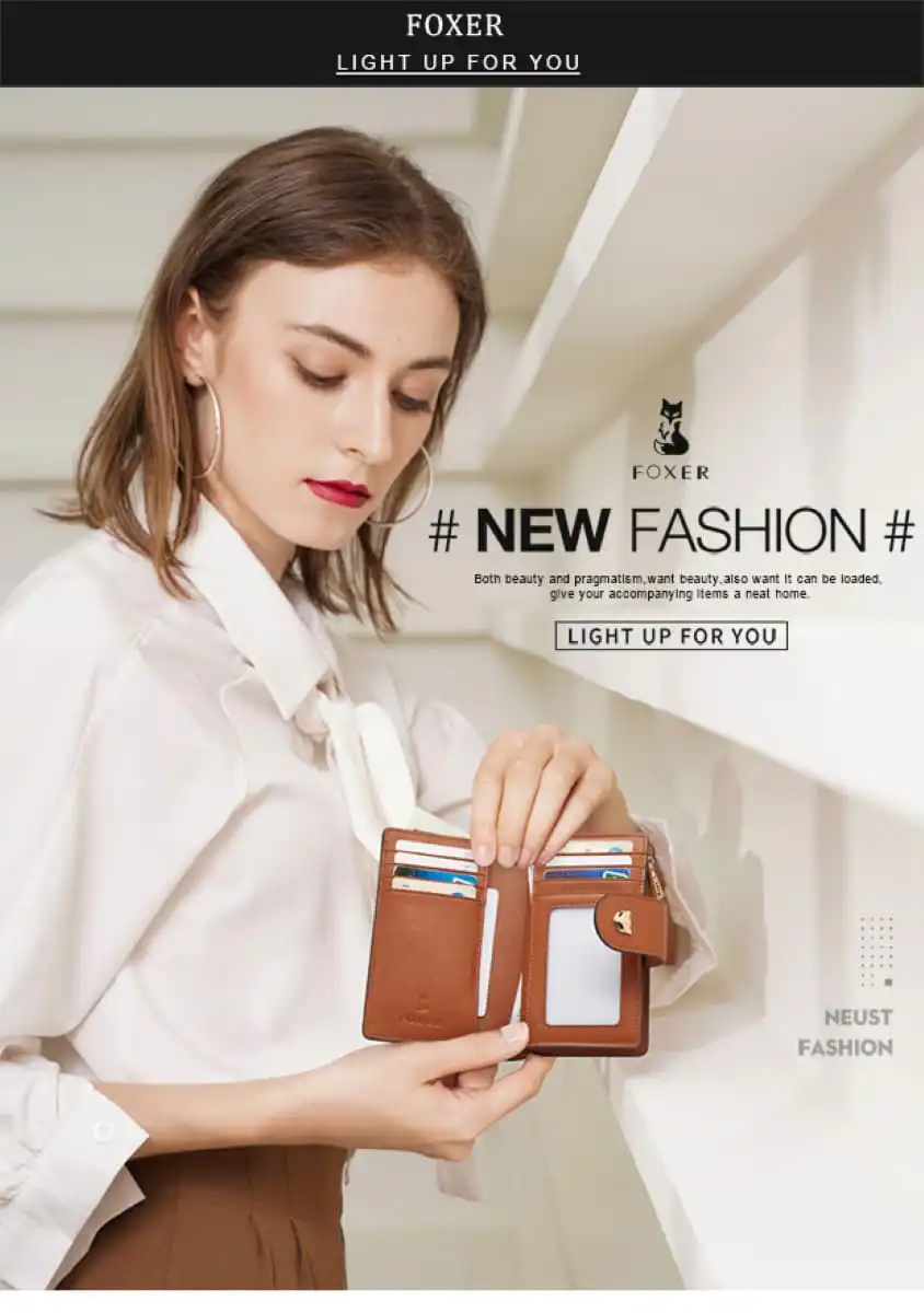 Γυναικείο PVC πορτοφόλι Foxer 230046F καφέ Γυναικείο PVC πορτοφόλι Foxer 230046F καφέ