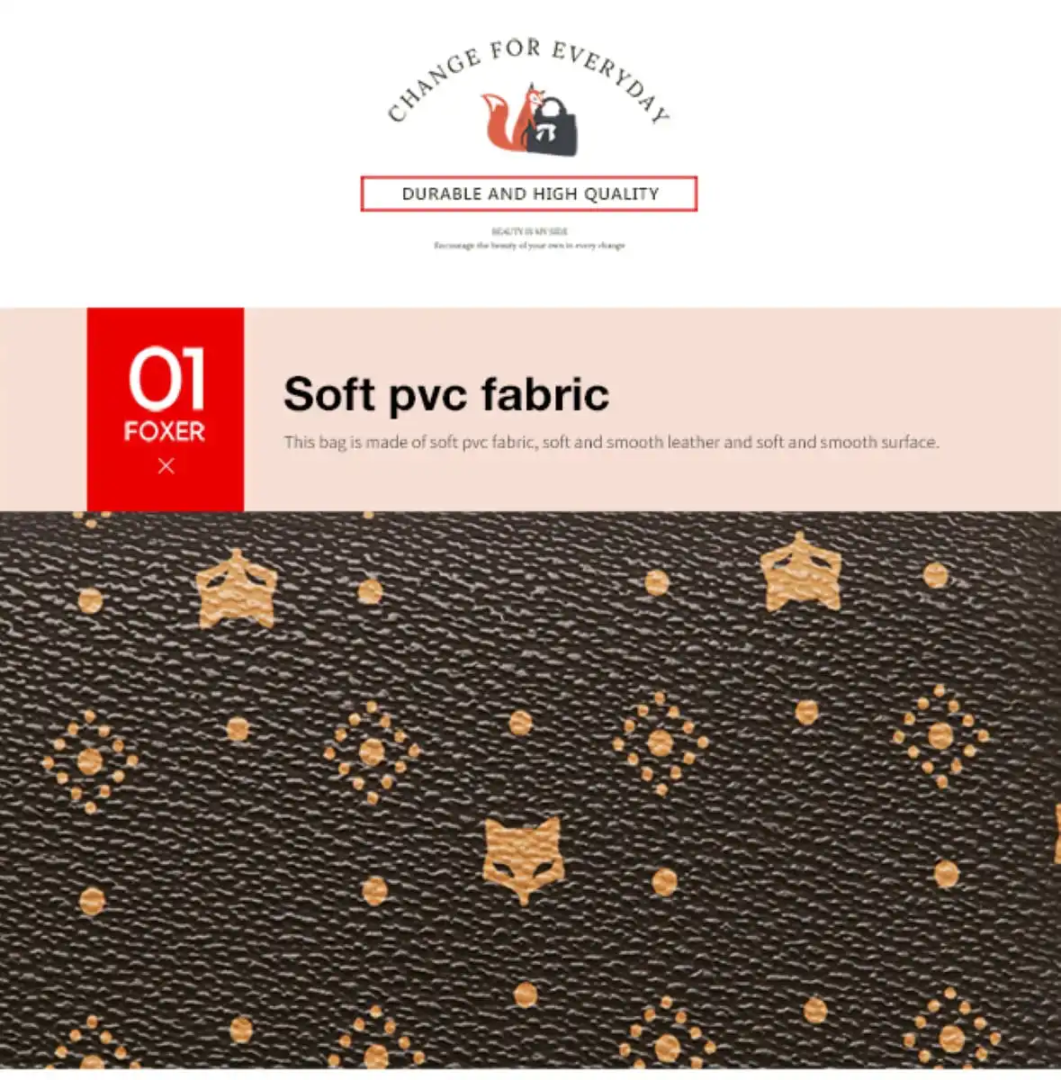 Γυναικείο PVC πορτοφόλι Foxer 230046F καφέ