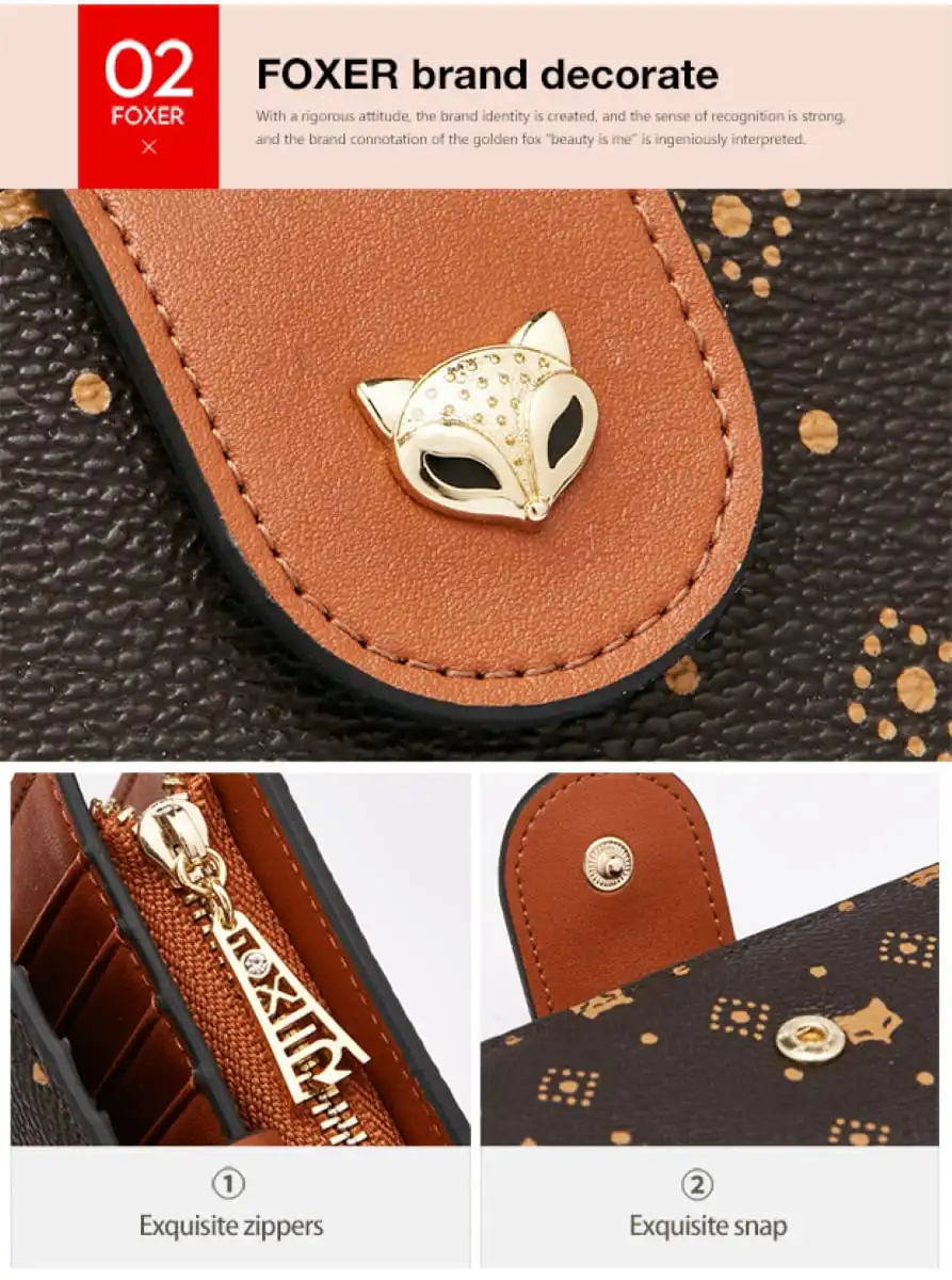 Γυναικείο PVC πορτοφόλι Foxer 230046F καφέ