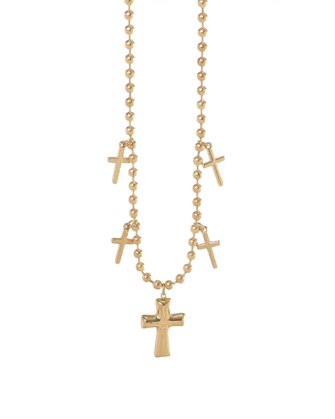 Αλυσίδα λαιμού με σταυρούς OM-K73 – Χρυσό Αλυσίδα λαιμού με σταυρούς OM-K73 – Χρυσό