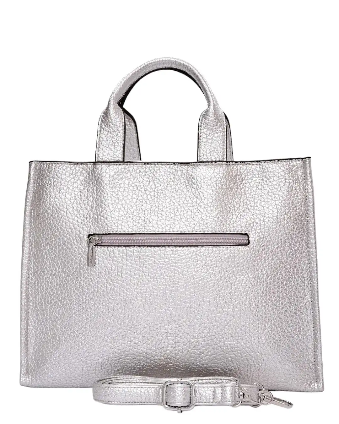 Τσάντα χειρός P-6115 - Ασημί