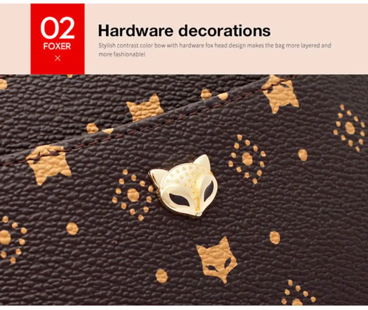 Γυναικείο δερμάτινο PVC πορτοφόλι Foxer 256005F καφέ