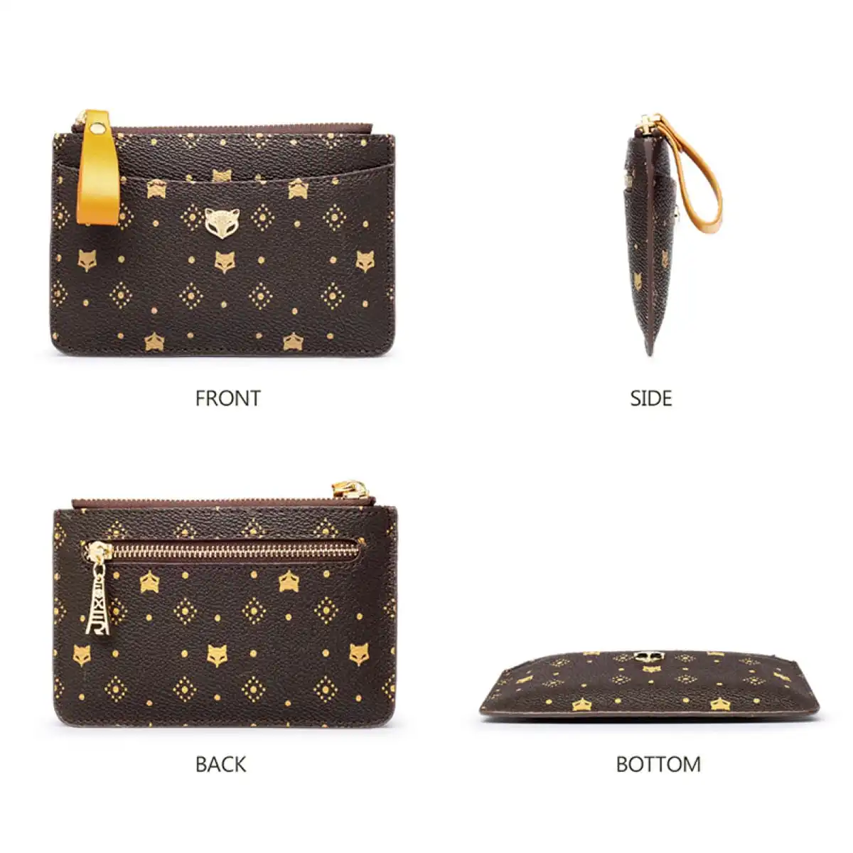 Γυναικείο δερμάτινο PVC πορτοφόλι Foxer 256005F καφέ