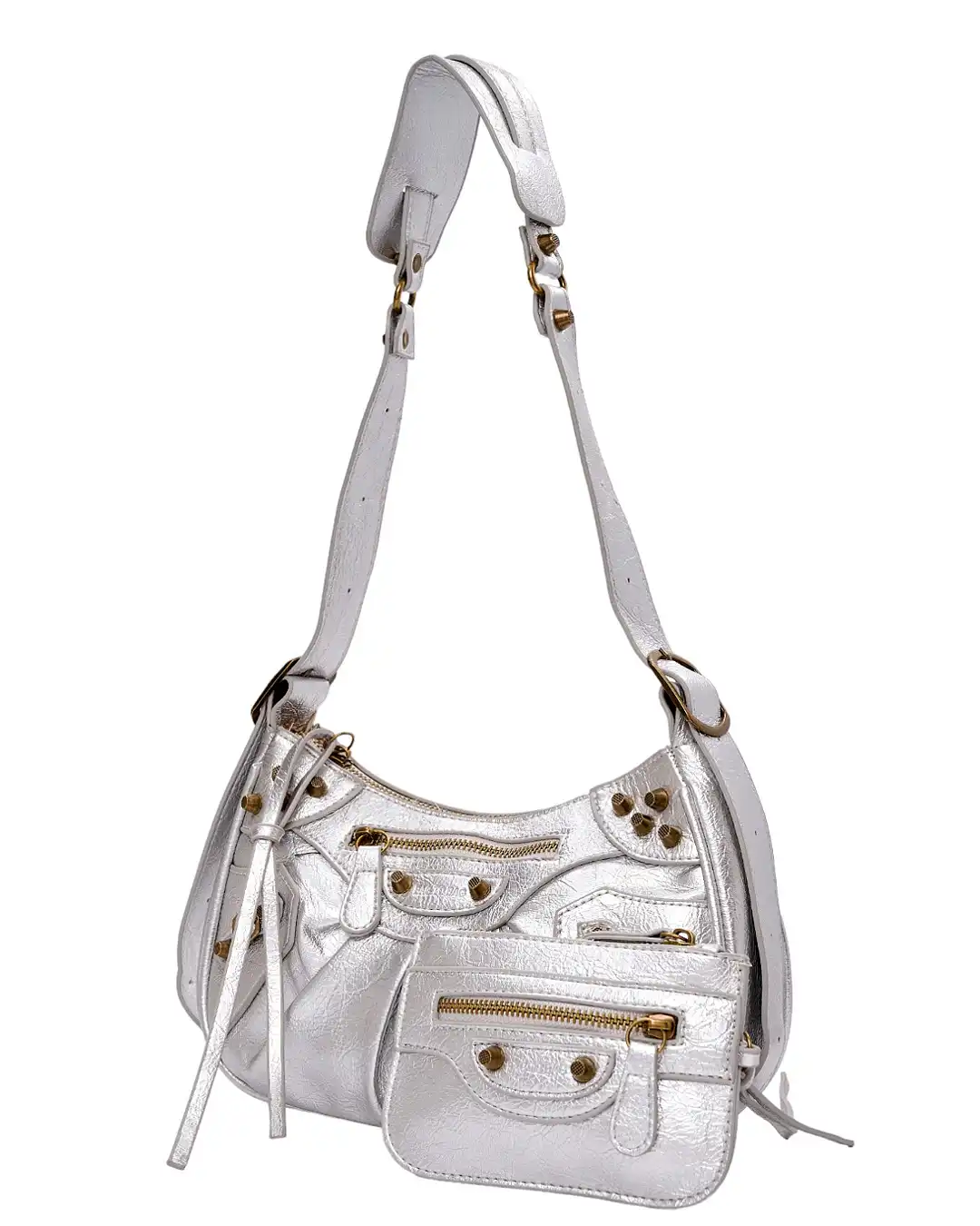 Τσάντα ώμου SW8939 – Ασημί