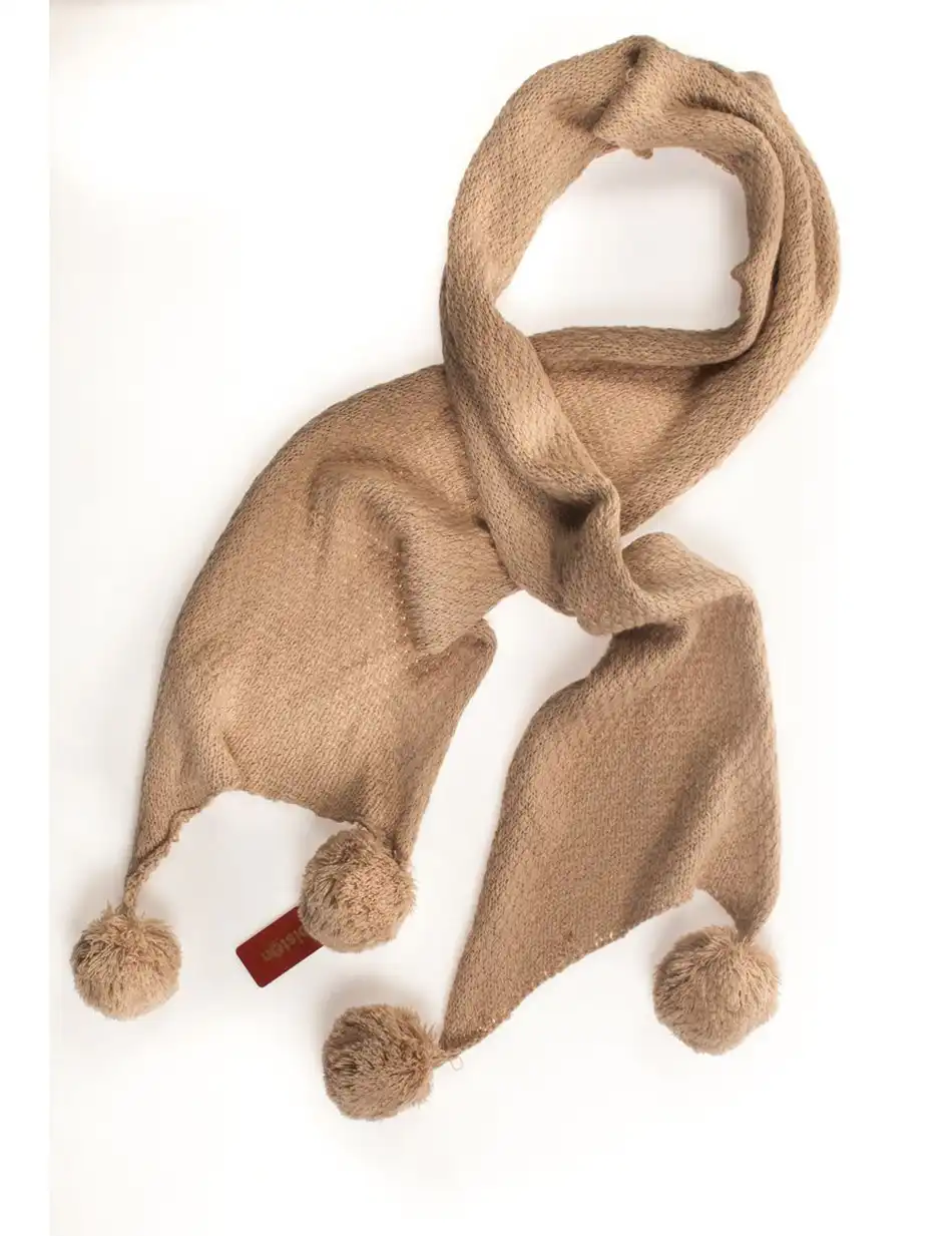 Β'  Kασκωλ, με 2 φουντες σε κάθε μερια 28-501-002 LT BEIGE